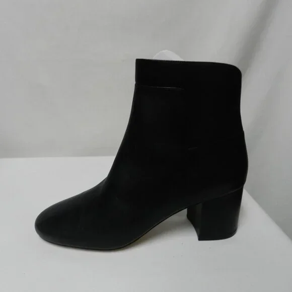 Cole Haan Arden Leather block heel Ankle boots botties black zip NEW Size Sz 9